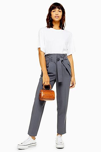 Topshop Stitch Belt Peg Trousers