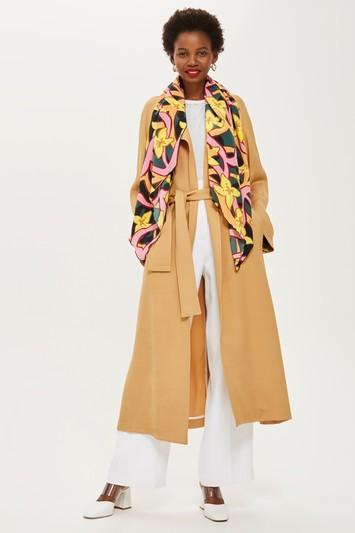 Topshop *scarf Neck Trench Coat By Boutique