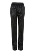 Topshop Faux Leather Track Trousers