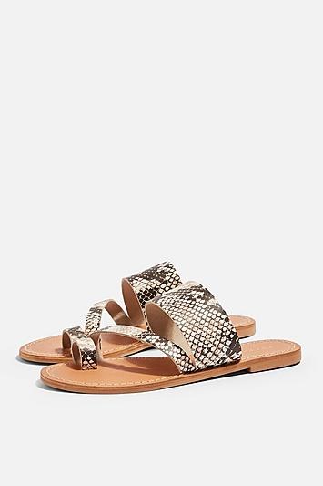 Topshop *wide Fit Hazy Snake Sandals