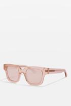 Topshop Premium Acetate Glitter Frame Chunky Sunglasses
