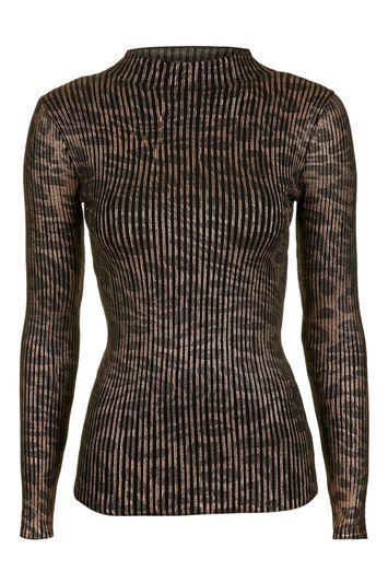 Topshop Animal Foil Print Jumper