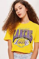 Topshop Lakers Crop T-shirt By Unk X Topshop