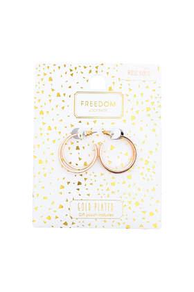 Topshop Rose Gold Plated Double Cross Over Hoop
