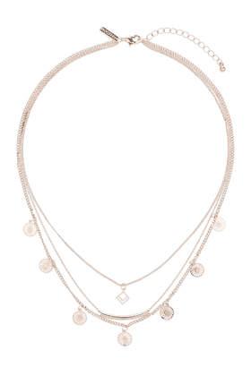 Topshop Filigree And Disc Multirow Necklace