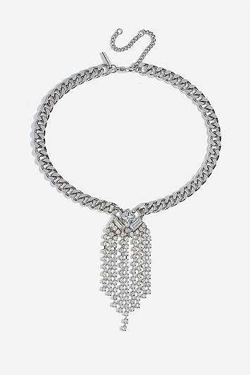 Topshop *crystal Chain Necklace