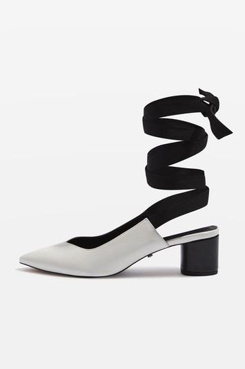 Topshop Jemima V-cut Mid Heels Ballerina Shoes