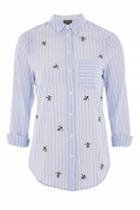 Topshop Bumblebee Embroidered Shirt