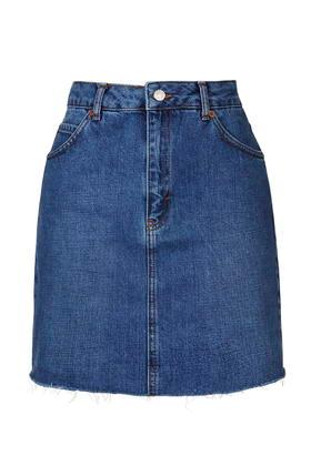 Topshop Moto Raw High-waisted Skirt