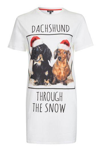 Topshop Daschund Sleep T-shirt