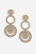 Topshop Cut Out Circle Link Drop Earrings