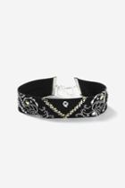 Topshop Paisley Print Fabric Choker Necklace