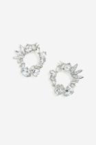 Topshop Silver Crystal Shard Stud Earrings