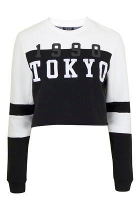 Topshop Cropped Tokyo Sweatshirt