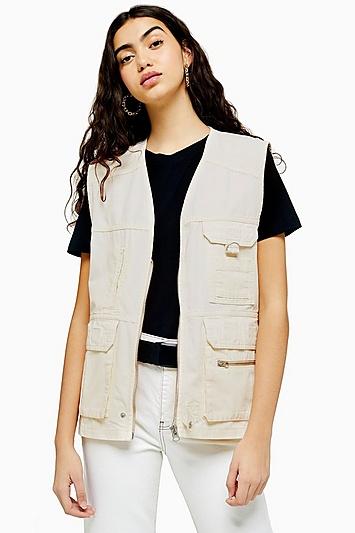 Topshop Sleeveless Fisherman Gilet