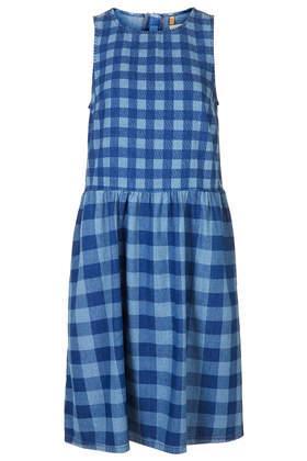 Topshop Moto Gingham Dropwaist Dress