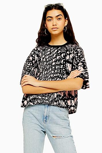 Topshop Swirl Animal Boxy T-shirt