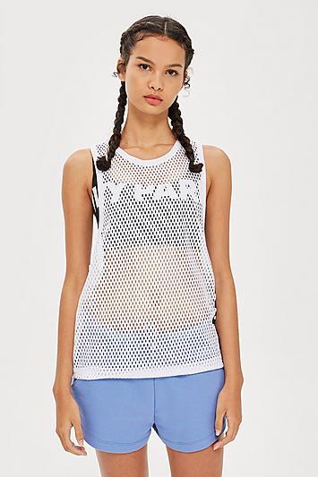 Topshop Mesh Loose Tank By Ivy Park