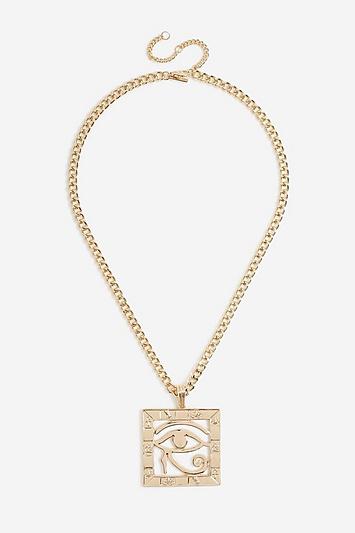 Topshop *square Eye Chunk Pendant