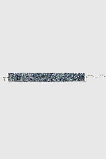 Topshop Statement Blue Crystal Choker