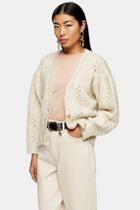 Topshop Knitted Pointelle Cardigan