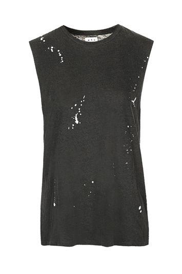 Topshop Raw Splatter Tank By Who We Are