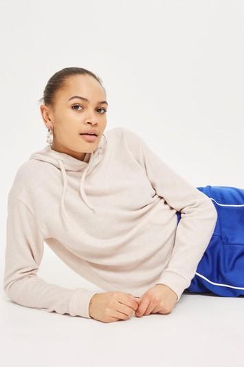 Topshop Tall Brushed Hoodie