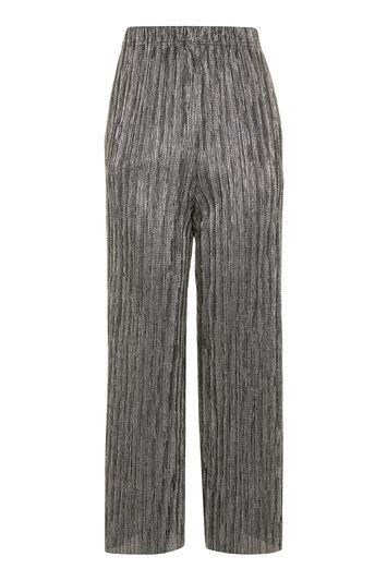 Topshop Stripe Metallic Plisse Trousers