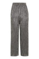 Topshop Stripe Metallic Plisse Trousers