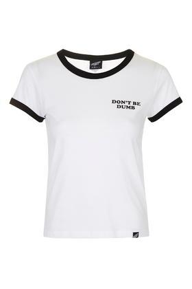 Topshop *don't Be Dumb Ailsa Tee By Illustrated People