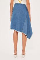 Topshop Side Drape Denim Skirt By Boutique