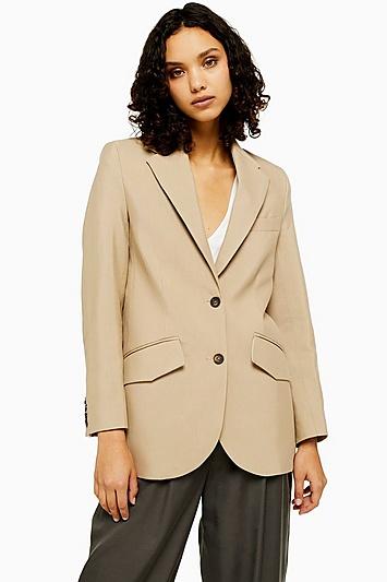 Topshop *beige Ultimate Blazer By Boutique