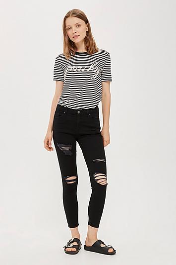 Topshop Petite Black Leigh Jeans