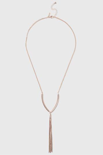 Topshop Tube And Tassel Necklace