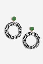 Topshop Zebra Ring Drop Earrings