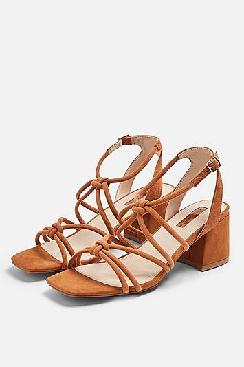 Topshop Sydney Tan Tubular Sandals
