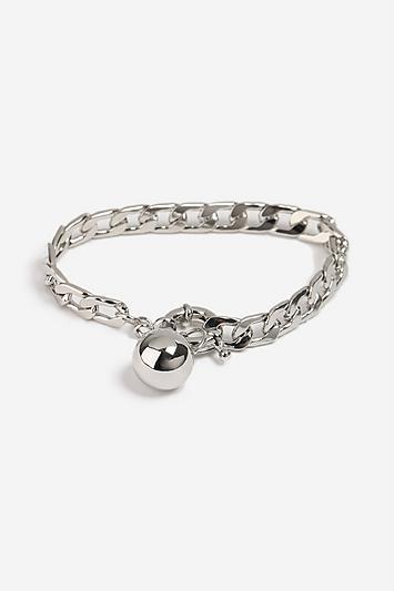 Topshop *chain And Ball Bracelet