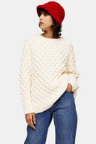 Topshop Knitted Chenille Honeycomb Jumper