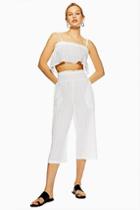Topshop White Raw Edge Trousers
