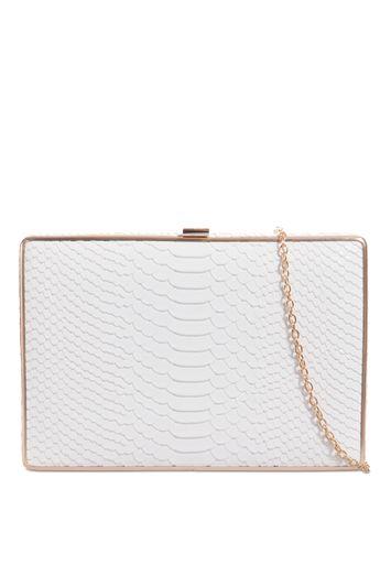 Topshop *snake Print Clasp Bag By Koko Couture