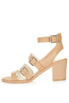 Topshop Nowhere Nude Strappy Heels