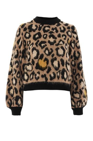 Topshop Leopard Print Jumper