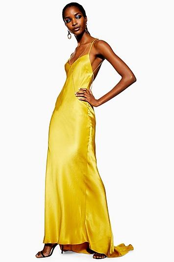 Topshop Satin Chain Maxi Dress