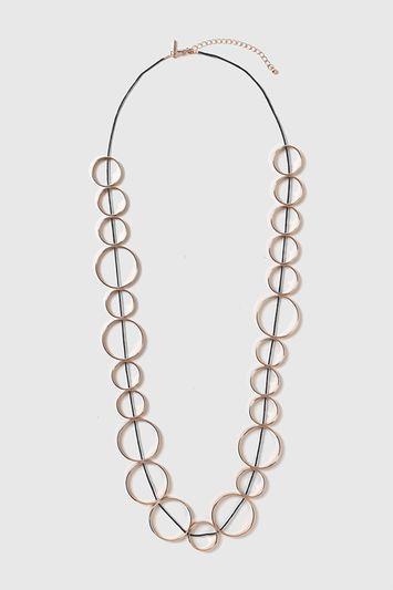 Topshop Circle Linked Necklace