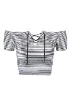 Topshop Tall Tie-up Strappy Bardot Top