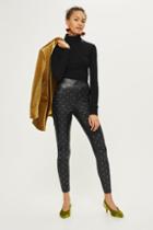 Topshop Studded Faux Leather Pants