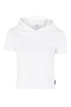 Topshop Logo Tape Hooded T-shirt By Sixth June