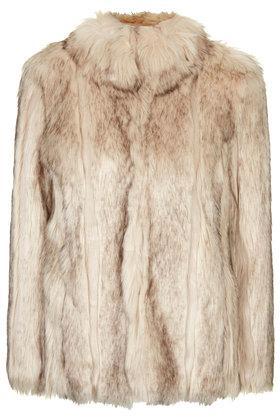 Topshop Chunky Faux Fur Coat