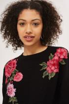 Topshop Stitchy Patch Embroidered Sweater