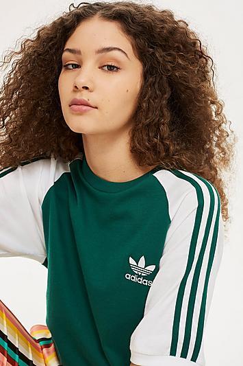 Topshop Colour Block California T-shirt By Adidas Originals